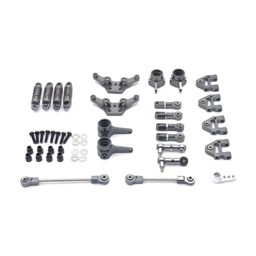 AKSDYIR RC Vorne Hinten Schwinge Für WLtoys 284131 K969 K979 K989 K999 1/28 Metall Für Schwinge Lenkung Tasse Stoßdämpfer Halterung Lenkung Link Stoßdämpfer RC Auto Teile Upgrade(Dark Grey) von AKSDYIR