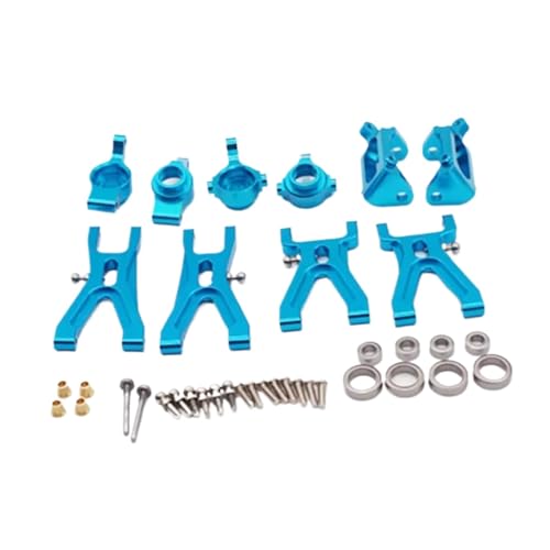 AKSDYIR RC Vorne Hinten Schwinge Für WLtoys A959 A979 A959B A979B RC Auto Ersatz Upgrade Suspension Arm Vorne Hinten Hub C Für Sitz Teile Kit(Blue) von AKSDYIR