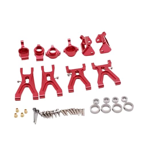 AKSDYIR RC Vorne Hinten Schwinge Für WLtoys A959 A979 A959B A979B RC Auto Ersatz Upgrade Suspension Arm Vorne Hinten Hub C Für Sitz Teile Kit(Red) von AKSDYIR