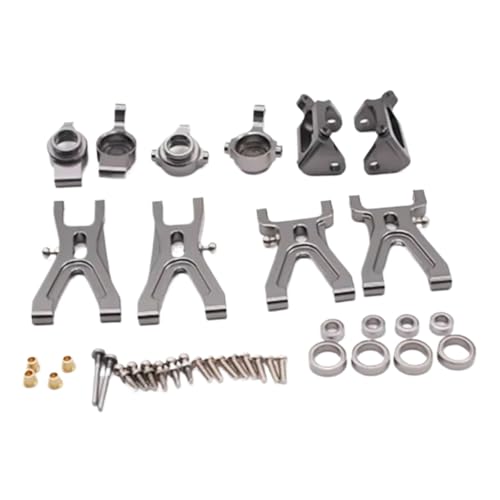 AKSDYIR RC Vorne Hinten Schwinge Für WLtoys A959 A979 A959B A979B RC Auto Ersatz Upgrade Suspension Arm Vorne Hinten Hub C Für Sitz Teile Kit(Titanium) von AKSDYIR