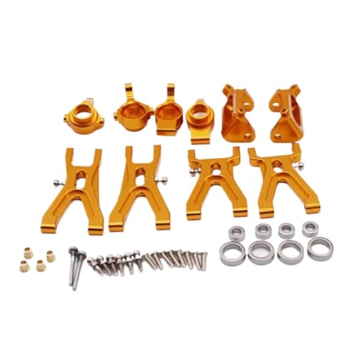 AKSDYIR RC Vorne Hinten Schwinge Für WLtoys A959 A979 A959B A979B RC Auto Ersatz Upgrade Suspension Arm Vorne Hinten Hub C Für Sitz Teile Kit(Yellow) von AKSDYIR