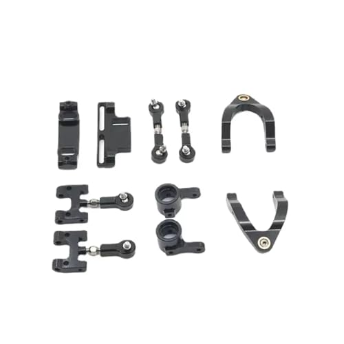 AKSDYIR RC Vorne Hinten Schwinge Für WPL D12 CNC Metall Oberen Unteren Für Schaukel Arm Lenkung Tasse Kugelgelenk Zubehör Set RC Auto Upgrades Teile(Black) von AKSDYIR