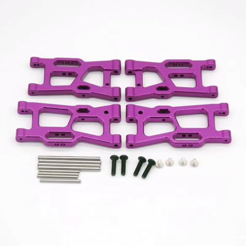 AKSDYIR RC Vorne Hinten Schwinge Für Wltoys 124008 124010 144001 144002 144010 144016 144018 124016 Vorne Und Hinten Unten Für Schaukel Arme RC Fernbedienung Auto Teile(Purple) von AKSDYIR