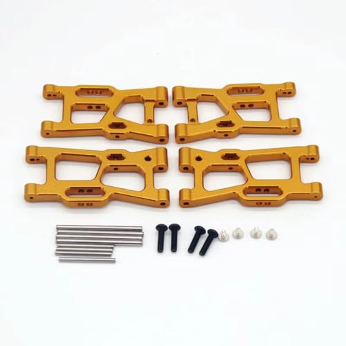 AKSDYIR RC Vorne Hinten Schwinge Für Wltoys 124008 124010 144001 144002 144010 144016 144018 124016 Vorne Und Hinten Unten Für Schaukel Arme RC Fernbedienung Auto Teile(Yellow) von AKSDYIR