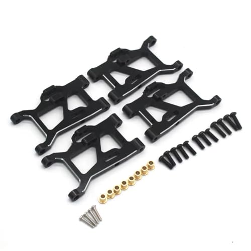 AKSDYIR RC Vorne Hinten Schwinge Für ZD Für Racing MT16 BX12 X12S MT14R PT14R 1/14 Fernbedienung Auto Teile Metall Vorne Und Hinten Saum Arme(Black,4PCS) von AKSDYIR