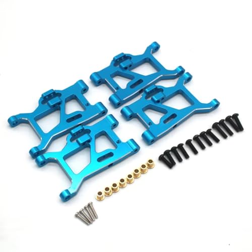 AKSDYIR RC Vorne Hinten Schwinge Für ZD Für Racing MT16 BX12 X12S MT14R PT14R 1/14 Fernbedienung Auto Teile Metall Vorne Und Hinten Saum Arme(Blue,4PCS) von AKSDYIR