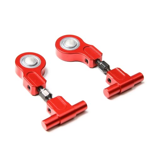 RC Vorne Hinten Schwinge Für Tamiya Für TT02 Aluminium Vorne Hinten Oberen Einstellbare Suspension EIN Arm Set RC Auto Upgrade Teile Änderung(Red,Front) von AKSDYIR