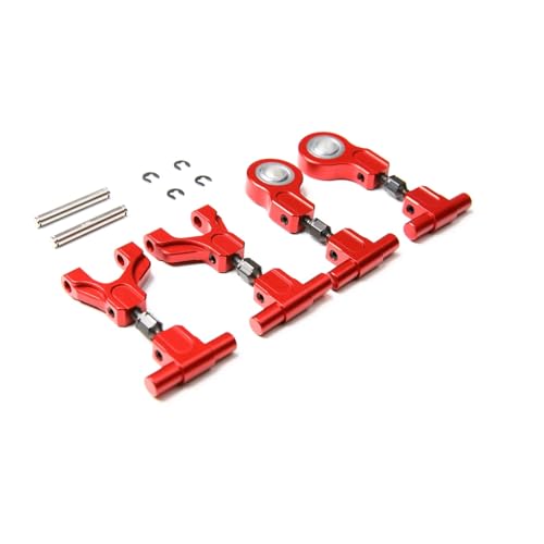 RC Vorne Hinten Schwinge Für Tamiya Für TT02 Aluminium Vorne Hinten Oberen Einstellbare Suspension EIN Arm Set RC Auto Upgrade Teile Änderung(Red,Front and Rear) von AKSDYIR