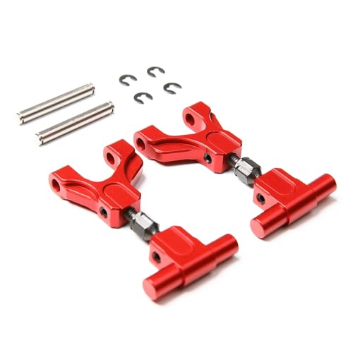 RC Vorne Hinten Schwinge Für Tamiya Für TT02 Aluminium Vorne Hinten Oberen Einstellbare Suspension EIN Arm Set RC Auto Upgrade Teile Änderung(Red,Rear) von AKSDYIR