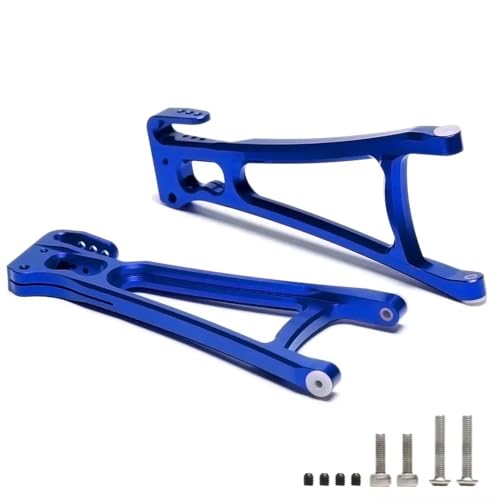 RC Vorne Hinten Schwinge Für Traxxas Für E-Revo ERevo 2,0 Für VXL 86086-4 1/10 2PCS Legierung Vorne Hinten Oberen Unteren Suspension Arme RC Auto Teile(Blue,Front Upper) von AKSDYIR