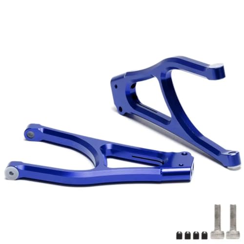 RC Vorne Hinten Schwinge Für Traxxas Für E-Revo ERevo 2,0 Für VXL 86086-4 1/10 2PCS Legierung Vorne Hinten Oberen Unteren Suspension Arme RC Auto Teile(Blue,Rear Lower) von AKSDYIR