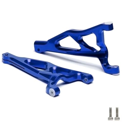 RC Vorne Hinten Schwinge Für Traxxas Für E-Revo ERevo 2,0 Für VXL 86086-4 1/10 2PCS Legierung Vorne Hinten Oberen Unteren Suspension Arme RC Auto Teile(Blue,Rear Upper) von AKSDYIR