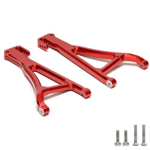 RC Vorne Hinten Schwinge Für Traxxas Für E-Revo ERevo 2,0 Für VXL 86086-4 1/10 2PCS Legierung Vorne Hinten Oberen Unteren Suspension Arme RC Auto Teile(Red,Front Lower) von AKSDYIR