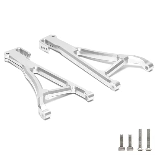 RC Vorne Hinten Schwinge Für Traxxas Für E-Revo ERevo 2,0 Für VXL 86086-4 1/10 2PCS Legierung Vorne Hinten Oberen Unteren Suspension Arme RC Auto Teile(Silver,Front Lower) von AKSDYIR