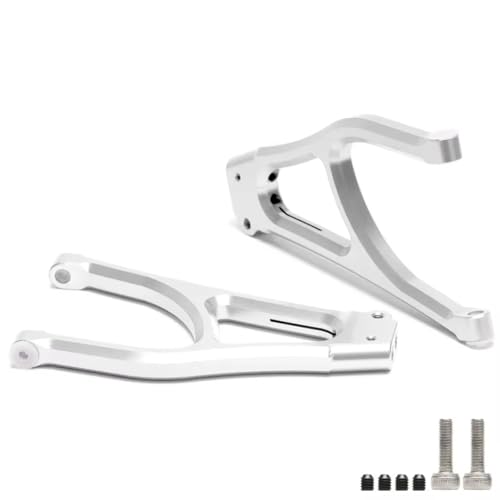 RC Vorne Hinten Schwinge Für Traxxas Für E-Revo ERevo 2,0 Für VXL 86086-4 1/10 2PCS Legierung Vorne Hinten Oberen Unteren Suspension Arme RC Auto Teile(Silver,Rear Lower) von AKSDYIR