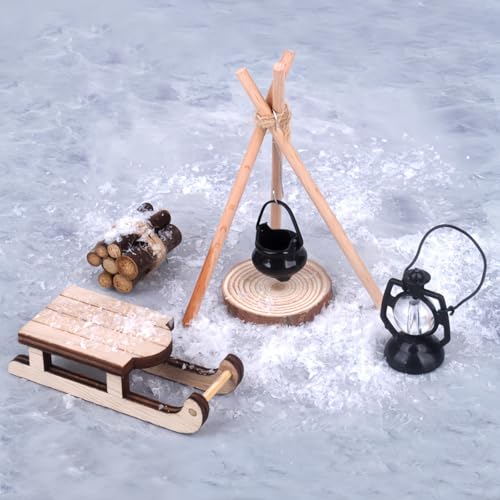Wichtel Zubehör, 12 Stück Miniatur Wichtelzubehör Outdoor Camping Set für Wichteltür Weihnachten Deko und Puppenhaus, Wichtel Zubehör Weihnachten mit Miniatur Schlitten,Bündel Brennholz,Gitarre Wichtel Zubehör, 12 Stück Miniatur Wichtelzubehör Outdoor Camping Set für Wichteltür Weihnachten Deko und Puppenhaus, Wichtel Zubehör Weihnachten mit Miniatur Schlitten,Bündel Brennholz,Gitarre von AKSXU