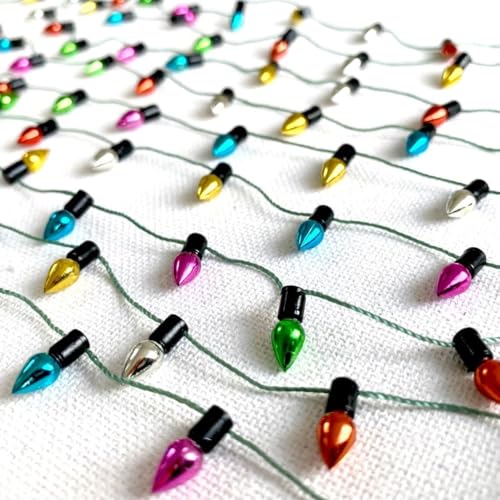 Wichteltür Zubehör Lichterkette,1m Miniatur Wichtelzubehör Lichterkette fur Weihnachtsbaum Wichieltür,mini Weihnachtsdeko Spass für Kinderzimmer,Weihnachtslichterkette,Puppenhaus Lichterkette von AKSXU
