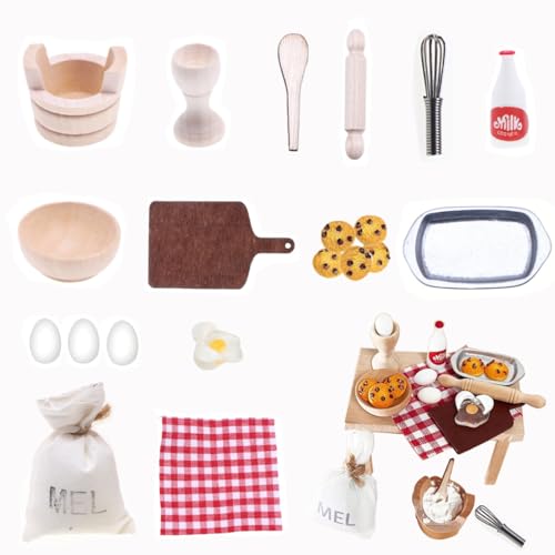 Wichtel Zubehör,20 Stück Miniatur Wichtelzubehör Backset für Weihnachten Wichteltür Deko,DIY Weihnachten Wichtel küche Puppenhaus Zubehör,Weihnachtsbäckerei Set Wichtel Zubehör,20 Stück Miniatur Wichtelzubehör Backset für Weihnachten Wichteltür Deko,DIY Weihnachten Wichtel küche Puppenhaus Zubehör,Weihnachtsbäckerei Set von AKSXU