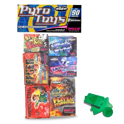 AKTIVHANDEL 93-teiliges Jugendfeuerwerk Set mit Knallteufeln, Wunderkerzen, Knatterflitzen und mehr, Kinder Knaller Silvester, Kat F1 Feuerwerk inkl. Einkaufswagenchip AKTIVHANDEL 93-teiliges Jugendfeuerwerk Set mit Knallteufeln, Wunderkerzen, Knatterflitzen und mehr, Kinder Knaller Silvester, Kat F1 Feuerwerk inkl. Einkaufswagenchip von AKTIVHANDEL
