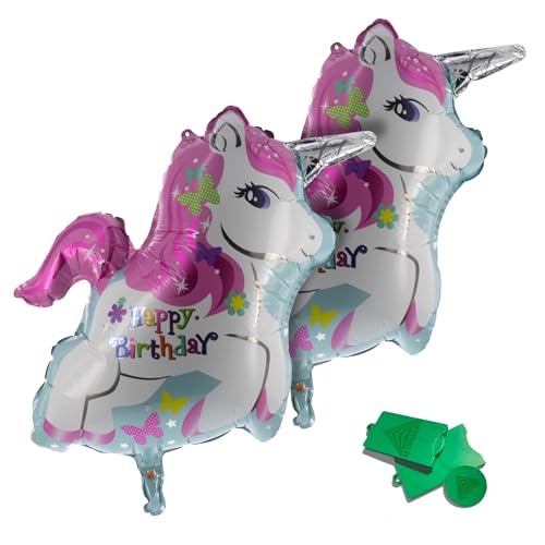 AKTIVHANDEL Einhorn Folienballon 2er Set, Happy Birthday, 62x80cm, geeignet für Luft und Heliumfüllung, Partydeko für Kindergeburtstage, Feiern, inkl. Einkaufschip AKTIVHANDEL Einhorn Folienballon 2er Set, Happy Birthday, 62x80cm, geeignet für Luft und Heliumfüllung, Partydeko für Kindergeburtstage, Feiern, inkl. Einkaufschip von AKTIVHANDEL