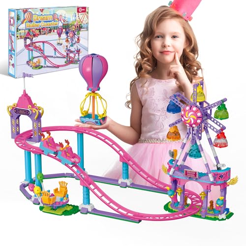 AKWME Mädchen Friends Pink Achterbahn Bausteine Spielzeug, Vergnügungspark Riesenrad STEM Konstruktionsspielzeug mit, Partygeschenke Geschenke für Kinder Mädchen und Jungen ab 6 7 8 9 10 11 12+ Jahre AKWME Mädchen Friends Pink Achterbahn Bausteine Spielzeug, Vergnügungspark Riesenrad STEM Konstruktionsspielzeug mit, Partygeschenke Geschenke für Kinder Mädchen und Jungen ab 6 7 8 9 10 11 12+ Jahre von AKWME