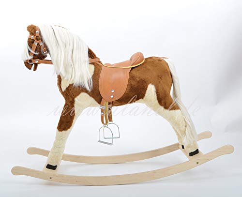 ALANEL Titan Großes Schaukelpferd Handarbeit NEU & OVP (BRAUN) für Kinder bis 7 Jahre, Unisex, Braun, Holz, Schaukelpferd, Kinder von ALANEL