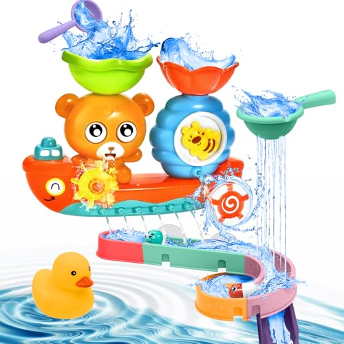 ALEENFOON Sensory Kids Bath Toys, Badespielzeug für Kinder, Wasserspielzeug für die Badewanne mit 2 Saugnäpfen, Sensorisches Bär Wannenspielzeug mit Löffel, Poolspielzeug für Kinder ALEENFOON Sensory Kids Bath Toys, Badespielzeug für Kinder, Wasserspielzeug für die Badewanne mit 2 Saugnäpfen, Sensorisches Bär Wannenspielzeug mit Löffel, Poolspielzeug für Kinder von ALEENFOON