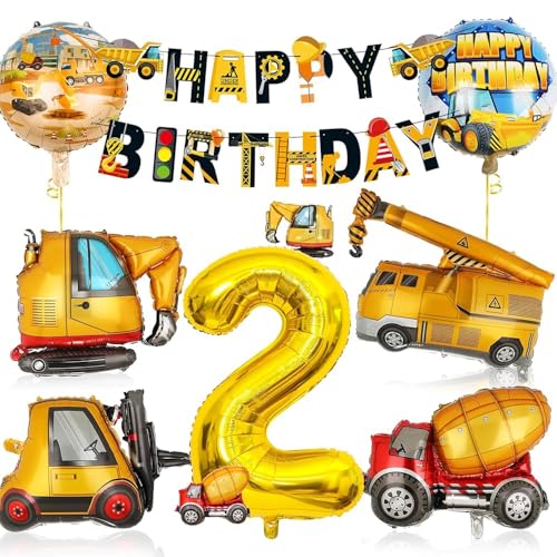 ALEGRE® Bagger Geburtstagsdeko (2 Jahre) von ALEGRE