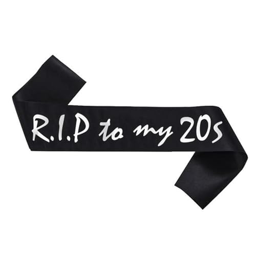 ALEGRE® RIP to My 20s Schärpe, 30 Geburtstag Deko Sash, Rip Twenties Deko Geburtstagsschärpe, Rip 20s Deko Mann Frau, Death to My Twenties Dekorationen Schärpe für Deko 30 Geburtstag von ALEGRE