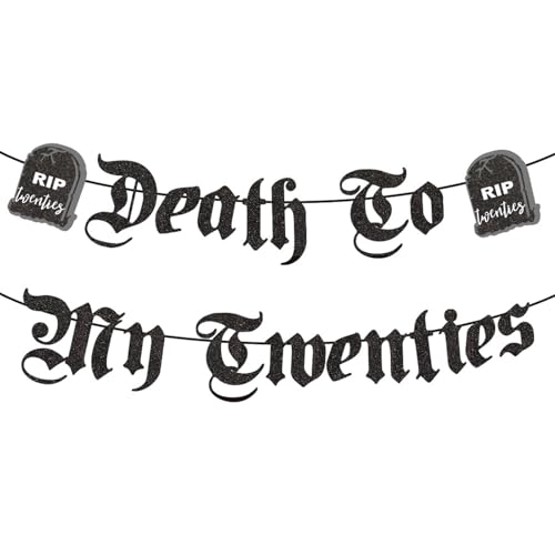ALEGRE® Death to My Twenties Girlande, 30 Geburtstag Deko Banner, Deko 30 Geburtstag Girlande, Rip 20s Dekorationen, Geburtstagsdeko Banner, RIP to My Twenties Geburtstagsgirlande ALEGRE® Death to My Twenties Girlande, 30 Geburtstag Deko Banner, Deko 30 Geburtstag Girlande, Rip 20s Dekorationen, Geburtstagsdeko Banner, RIP to My Twenties Geburtstagsgirlande von ALEGRE
