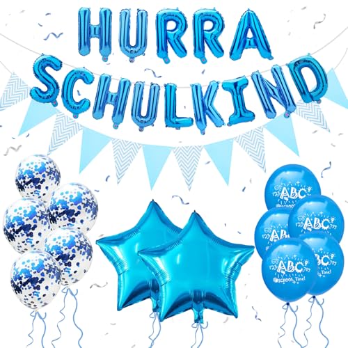 ALEGRE Deko Einschulung Luftballons Set (Blau) von ALEGRE