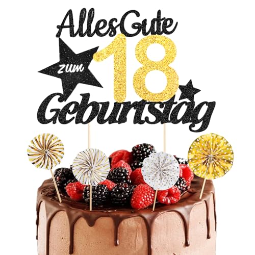 ALEGRE Torten Deko 13-90 Geburtstag Alles Gute zum Geburtstag Deko (18. Geburtstag) von ALEGRE