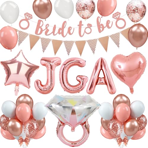 Jga Deko Frauen, Bride to Be Deko Jga Set mit Jga Luftballons und Bride to Be Girlande, Junggesellenabschied Frauen Deko, Jga Ballons Roségold für Verlobung,Bachelorette,Jahrestag,Hochzeit Party Deko Jga Deko Frauen, Bride to Be Deko Jga Set mit Jga Luftballons und Bride to Be Girlande, Junggesellenabschied Frauen Deko, Jga Ballons Roségold für Verlobung,Bachelorette,Jahrestag,Hochzeit Party Deko von ALEGRE