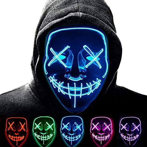 ALINILA Halloween Karneval Maske,LED Purge Maske Party Leuchtmaske 3 Steuerbar Verschiedene Blinkmodi,für Fasching/Halloween Fasching Party KostüM Dekoration Herren & Damen ALINILA Halloween Karneval Maske,LED Purge Maske Party Leuchtmaske 3 Steuerbar Verschiedene Blinkmodi,für Fasching/Halloween Fasching Party KostüM Dekoration Herren & Damen von ALINILA