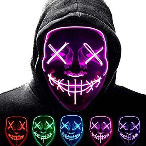 ALINILA Halloween Karneval Maske,LED Purge Maske Party Leuchtmaske 3 Steuerbar Verschiedene Blinkmodi,für Fasching/Halloween Fasching Party KostüM Dekoration Herren & Damen ALINILA Halloween Karneval Maske,LED Purge Maske Party Leuchtmaske 3 Steuerbar Verschiedene Blinkmodi,für Fasching/Halloween Fasching Party KostüM Dekoration Herren & Damen von ALINILA