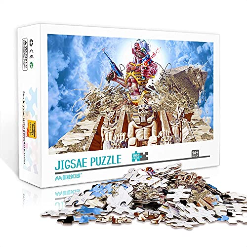 ALKOY Mini-Puzzle Mit 1000 Teilen Für Erwachsene, Iron Maiden (Hoher Schwierigkeitsgrad), Lernspiele, Geschenk Für Heimwanddekoration, 38 X 26 cm von ALKOY