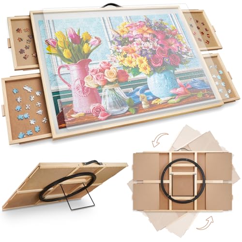ALL4JIG 2000 Teile 2-in-1 neigbares und drehbares Puzzlebrett von ALL4JIG