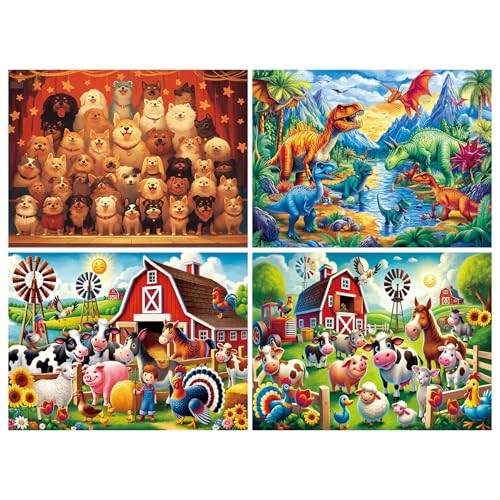 ALL4JIG 4 in 1 lustige Puzzles für Kleinkinder 2-4, 36 Teile, 29 cm - 21,8 cm, Weihnachts-Wichtelgeschenk, weißer Elefant Geschenke für Mädchen und Jungen, Lernpädagogisch ALL4JIG 4 in 1 lustige Puzzles für Kleinkinder 2-4, 36 Teile, 29 cm - 21,8 cm, Weihnachts-Wichtelgeschenk, weißer Elefant Geschenke für Mädchen und Jungen, Lernpädagogisch von ALL4JIG