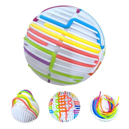 ALLILUYAA Silikon Sensorikspielbrett Kinder, Sensory Busy Activity Board mit 16 lebensmittelechten Silikonschnüren, Sensorik Activity Board für Kinder und Erwachsene ab 3 Jahren von ALLILUYAA