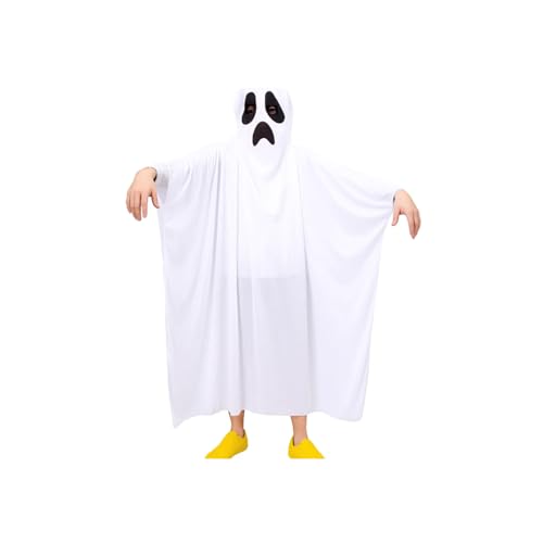 ALLY-MAGIC Y11WSJYLYF Halloween-Geister-Kostüm für Kinder, weißes Cosplay-Robe, Horror, weißes Geister-Kostüm für Halloween-Kostüm-Party von ALLY-MAGIC