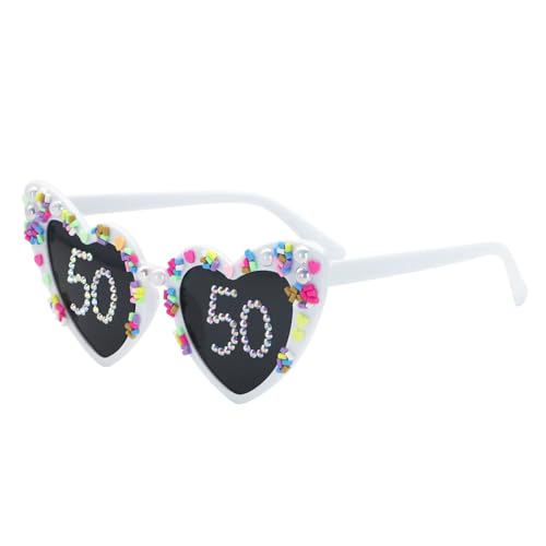 ALLY-MAGIC Y9AXSRYJ50 Geburtstagsbrille, lustige Kostüm-Sonnenbrille, Jubiläums-Partybrille für Feiern, Partygeschenke von ALLY-MAGIC