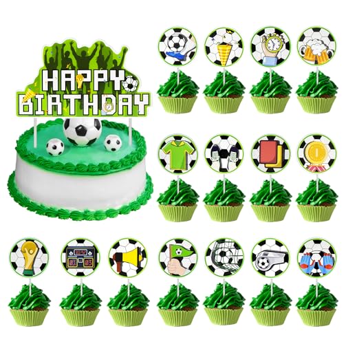 Fußball Kuchen Deko, 16 Stück Fussball Cupcake Topper Geburtstagstorte Topper Fussball Party Tortenaufleger für Kinder Fußball Sport Thema Geburtstag Party Suppplies E7SRZQCQ Fußball Kuchen Deko, 16 Stück Fussball Cupcake Topper Geburtstagstorte Topper Fussball Party Tortenaufleger für Kinder Fußball Sport Thema Geburtstag Party Suppplies E7SRZQCQ von ALLY-MAGIC