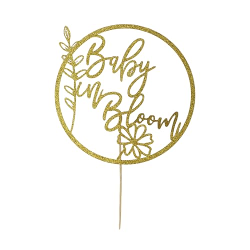 Y8BBPDDGCP Tortenaufsatz mit Aufschrift "Baby in Bloom", goldene Blumen-Thema, Babyparty, Tortenaufsatz für Kinder, Jungen und Mädchen, Party-Zubehör Y8BBPDDGCP Tortenaufsatz mit Aufschrift "Baby in Bloom", goldene Blumen-Thema, Babyparty, Tortenaufsatz für Kinder, Jungen und Mädchen, Party-Zubehör von ALLY-MAGIC