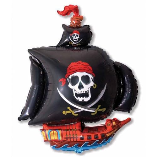 ALMACENESADAN, 5376 Geburtstagsparty, bestehend aus Folie, Piratenschiff, 103 x 78 cm (Piratenschiff 103 x 78 cm) von ALMACENESADAN