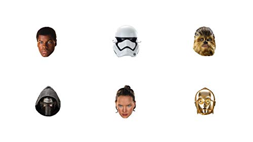 ALMACENESADAN 0549 Disney Star Wars Masken, mehrfarbig, für Partys und Geburtstage, 6 Stück von ALMACENESADAN
