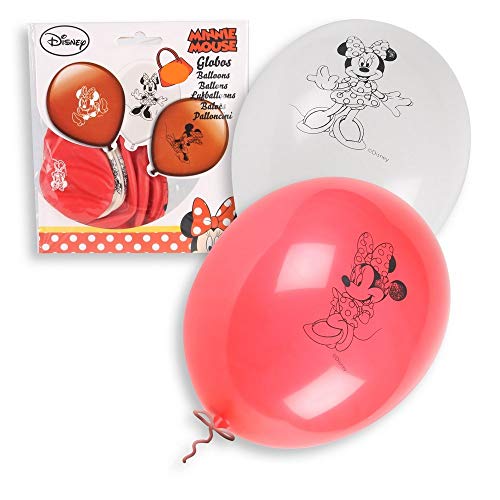 ALMACENESADAN 0670, Packung mit 16 Luftballons Disney Minnie Mouse für Partys und Geburtstage, ideal zum Dekorieren Ihrer Partys. von ALMACENESADAN
