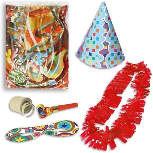 ALMACENESADAN 5504, für Partys und Geburtstage, besondere Anlässe, Silvester, Weihnachten, 5 Produkte: Hut, Luftrötchen, Luftschlangen, Halskette für Party und Augenbinde, für alle Altersgruppen ALMACENESADAN 5504, für Partys und Geburtstage, besondere Anlässe, Silvester, Weihnachten, 5 Produkte: Hut, Luftrötchen, Luftschlangen, Halskette für Party und Augenbinde, für alle Altersgruppen von ALMACENESADAN