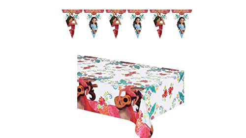 ALMACENESADAN 8435510347451 4745 Set Disney Elena von Avalor, bestehend aus Party-Tischdecke 120 x 180 cm und linearer 9 Wimpelkette (ca. 2,40 m), ideal für Partys und Geburtstage ALMACENESADAN 8435510347451 4745 Set Disney Elena von Avalor, bestehend aus Party-Tischdecke 120 x 180 cm und linearer 9 Wimpelkette (ca. 2,40 m), ideal für Partys und Geburtstage von ALMACENESADAN