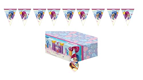 ALMACENESADAN 8435510347505 4750 Set Disney Shimmer and Shine bestehend aus Party-Tischdecke 120 x 180 cm und linear 9 Wimpel von ca. 2,40 m, ideal für Partys und Geburtstage ALMACENESADAN 8435510347505 4750 Set Disney Shimmer and Shine bestehend aus Party-Tischdecke 120 x 180 cm und linear 9 Wimpel von ca. 2,40 m, ideal für Partys und Geburtstage von ALMACENESADAN