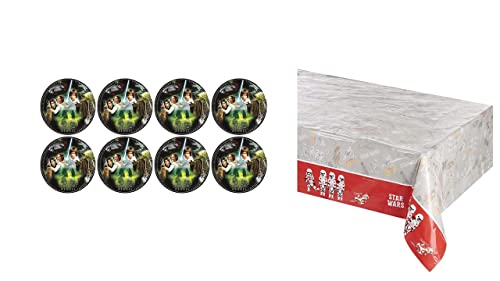 ALMACENESADAN 8435510347697 4769 Disney Star Wars, bestehend aus 8 Papptellern 23 cm und Tischdecke 120 x 180 cm, ideal für Partys und Geburtstage ALMACENESADAN 8435510347697 4769 Disney Star Wars, bestehend aus 8 Papptellern 23 cm und Tischdecke 120 x 180 cm, ideal für Partys und Geburtstage von ALMACENESADAN